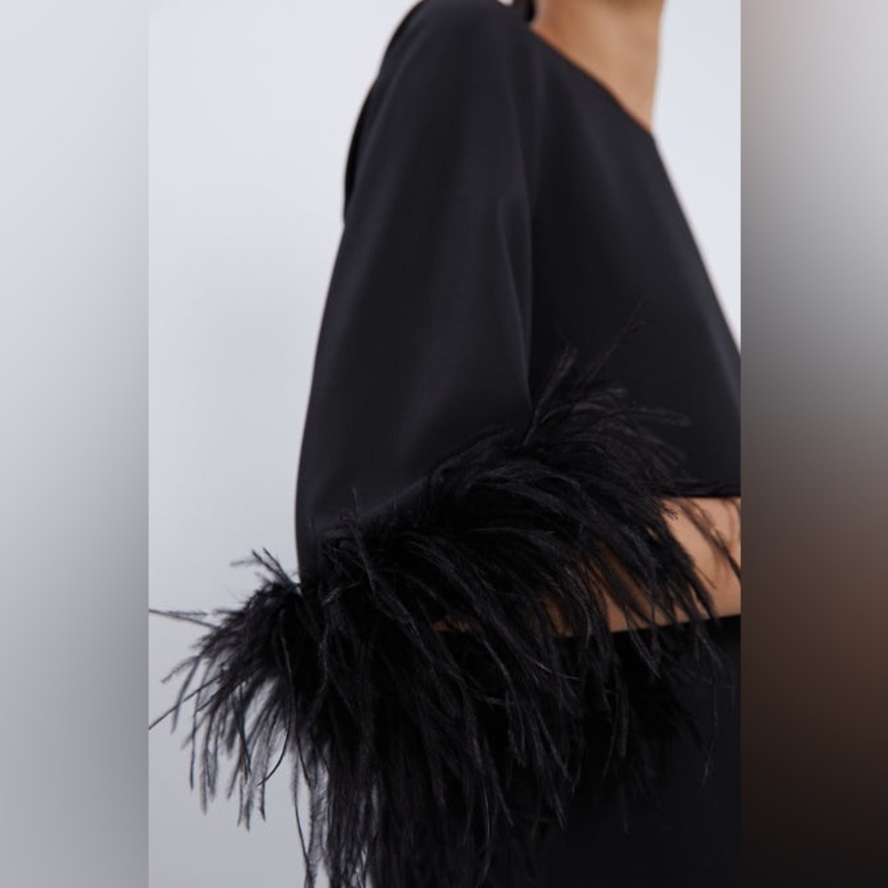 Tuckernuck NEW Black Feather Jamie Formal 3/4 Sleeve Maxi Dress Size XL - Picture 2 of 12